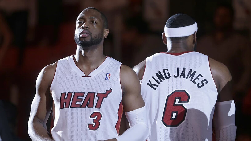 Feindbild für viele Fans: King James als Teil des Starensembles der Miami Heat mit Dwyane Wade