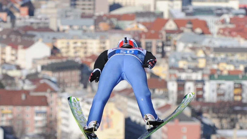 Hoch über Innsbruck: Simon Ammann 2011 auf dem Bergisel