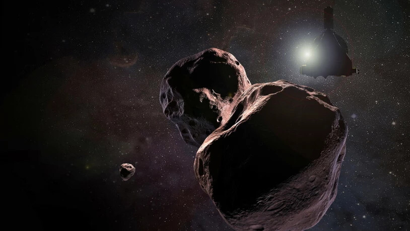 Die Nasa-Raumsonde "New Horizons" flog mit rund 51'500 Kilometern pro Stunde in rund 3500 Kilometern Abstand an "Ultima Thule" vorbei. (Nasa-Illustration)