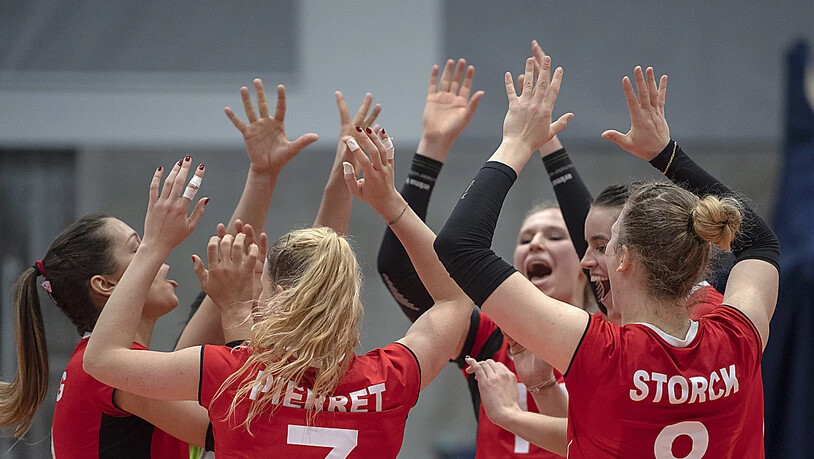 Die Schweizer Volleyballerinnen haben allen Grund, in Jubel auszubrechen