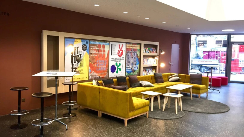 Gemütliche Ecke, aber keine Verpflegung: Nur für kulturelle Anlässe gibt es eine Übergangslösung mit einem Caterer.