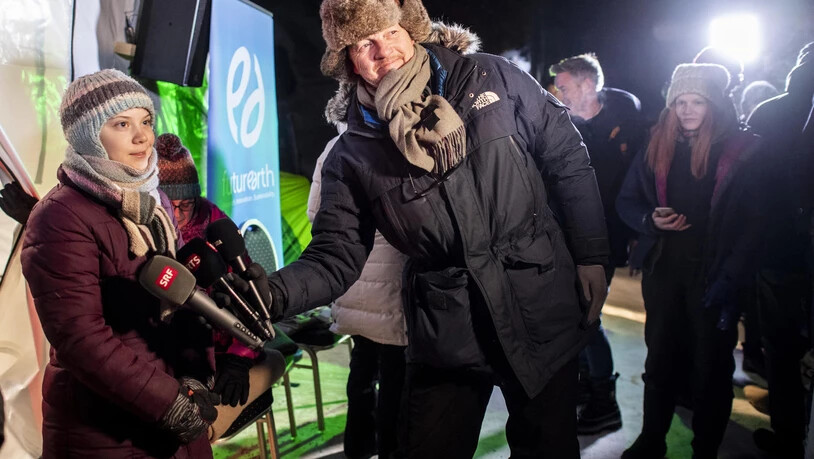 Auch die 16-jährige schwedische Klima-Aktivistin Greta Thunberg ist am Mittwoch in Davos angekommen.
