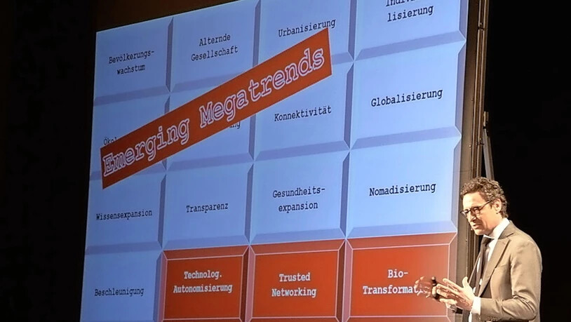 Zukunftsforscher: Georges T. Roos präsentiert in der Lintharena die Megatrends der Zukunft.