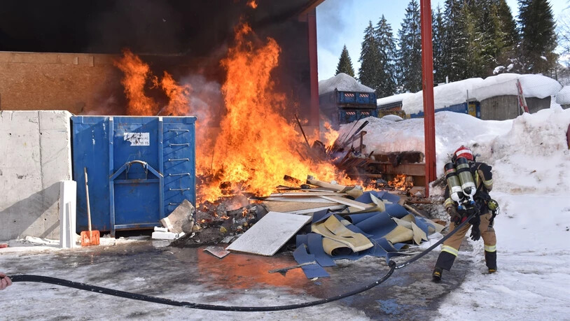 So sah das Feuer in Flims aus.