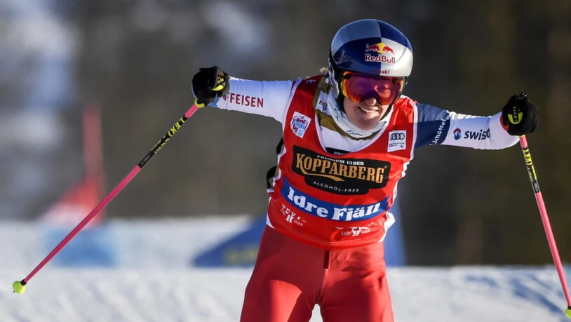 Die Schweizer Weltcup-Leaderin Fanny Smith feiert in Russland ihren 18. Weltcupsieg, den fünften in dieser Saison