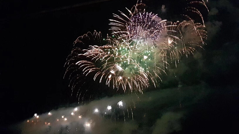 Das Feuerwerk am Montagabend über St. Moritz.