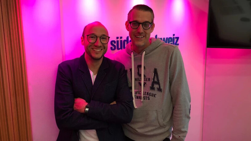 Ritschi (links) mit RSO-Moderator Michael Brüngger.