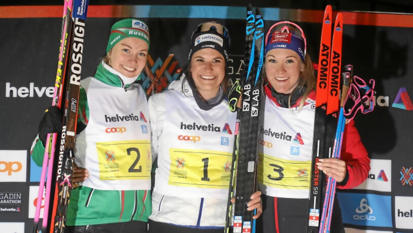 Die Davoserin Alina Meier siegt im Engadin Nachtsprint.