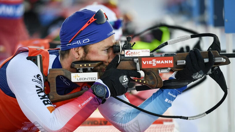 Liegend perfekt, stehend aber mit drei Fehlern: Benjamin Weger kam an der Biathlon-WM in Östersund in der Verfolgung auf den 8. Platz