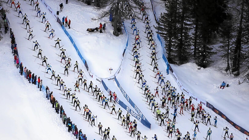 Aufstieg zur Olympia-Sprungschanze.