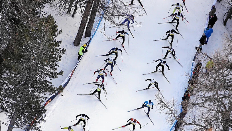 Aufstieg zur Olympia-Sprungschanze.