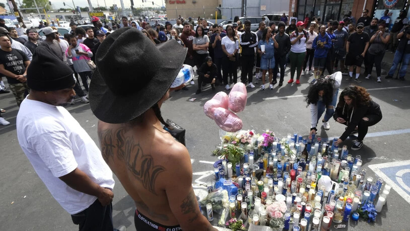 Die Ruhe vor der Massenpanik: An der Totenwache für den ermordeten US-Rapper Nipsey Hussle gab es zahlreiche Verletzte.