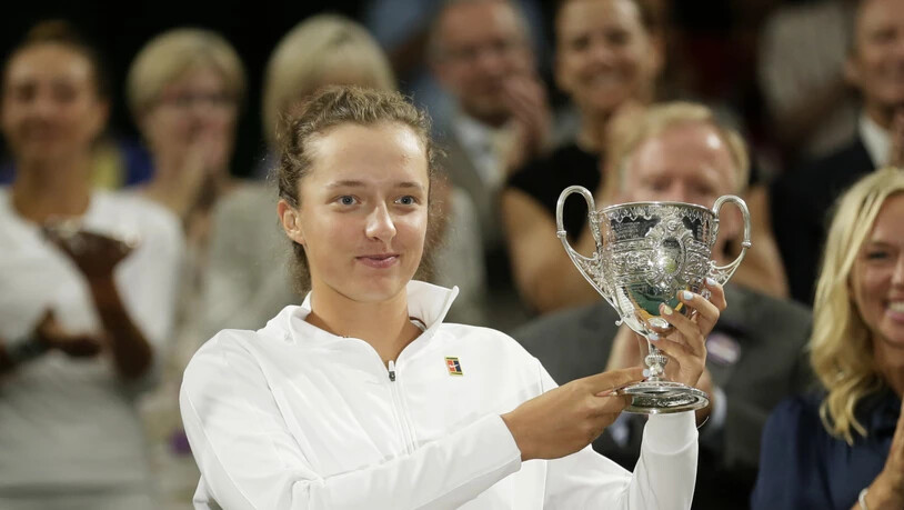 Iga Swiateks bisher grösster Erfolg: In Wimbledon gewann sie letztes Jahr den Juniorentitel