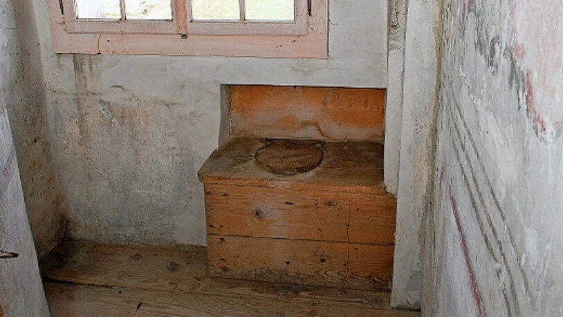 . . . und zur Ur-Toilette geführt.