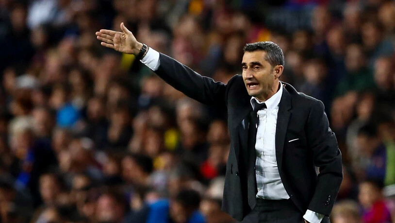 Barcelonas Cheftrainer Ernesto Valverde kam während dieses Spiels nie zur Ruhe