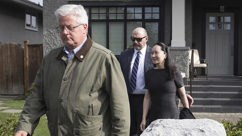 Die Finanzchefin von Huawei Meng Wanzhou am Mittwoch auf dem Weg zum Gericht in Kanada.