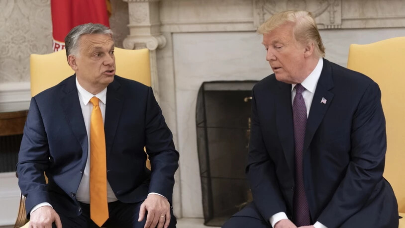US-Präsident Donald Trump (r.) und Ungarns Ministerpräsident Viktor Orban am Montag im Weissen Haus in Washington.