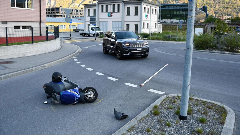 Bei diesem Kreisel auf der Ringstrasse kam es zum Unfall.