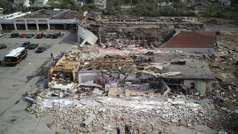 Ein Einkaufszentrum in Trümmern: Ein Tornado hinterliess in der US-Stadt Dayton im Bundesstaat Ohio eine Schneise der Verwüstung.