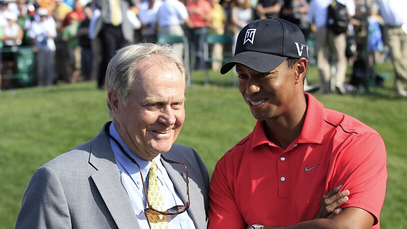 Die Besten unter sich: Rekordhalter Jack Nicklaus und Verfolger Tiger Woods