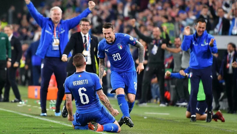 Dank Marco Verattis 2:1 in der 86. Minute bleibt Italien in der EM-Qualifikation makellos