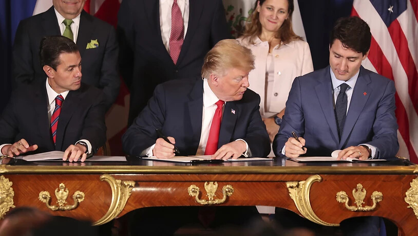 Mexiko hat als erstes Land das neue Freihandelsabkommen USMCA mit den USA und Kanada ratifiziert - das die Staatschefs im November 2018 am Rande des G20-Gipfels in Argentinien vereinbart hatten. (Archivbild)