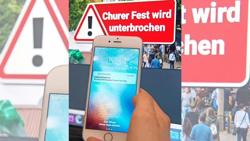 Falls es zu einem Unterbruch oder gar zu einem Abbruch am Churer Fest kommen sollte, informiert «suedostschweiz.ch» über die App