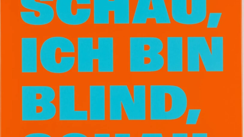 "Schau, ich bin blind, schau." (1998) von Rémy Zaugg ist eines der 24 Werke aus der Sammlung der Hans und Monika Furer-Brunner Stiftung, die das Kunstmuseum Basel als Schenkung entgegennehmen kann.