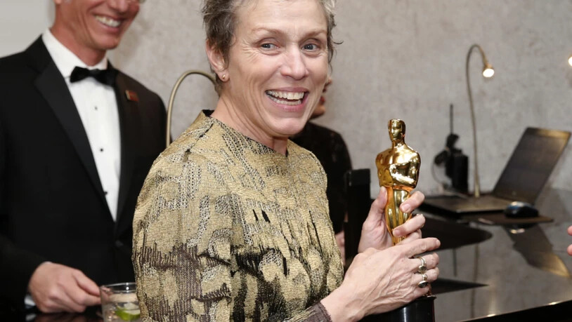 Diese Oscar-Trophäe wurde ihr bei einer Feier nach der Verleihung gestohlen: Schauspielerin Frances McDormand ("Three Billboards Outside Ebbing, Missouri"). (Archivbild)