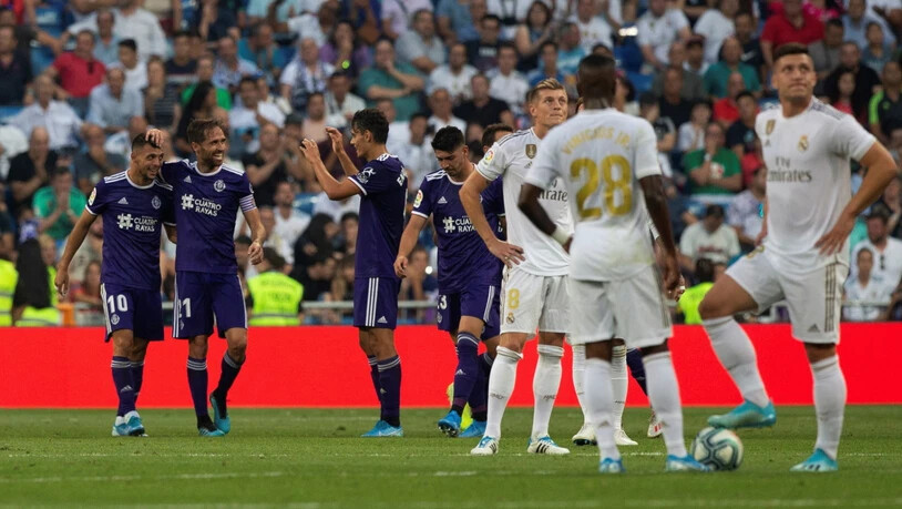 Enttäuschung bei Real Madrid nach dem späten Ausgleich von Valladolid