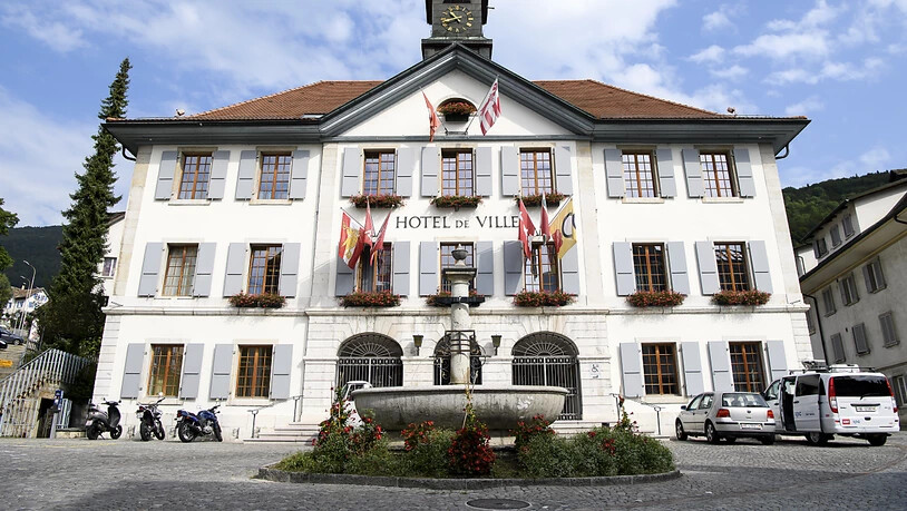Das Rathaus der Stadt Moutier BE, die im Zentrum der Jurafrage steht.