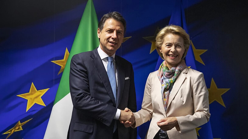 Bei seinem ersten Besuch in Brüssel an der Spitze der neuen Regierung aus Fünf-Sterne-Bewegung und sozialdemokratischer PD wurde Italiens Premierminister Giuseppe Conte von der designierten EU-Kommissionspräsidentin Ursula von der Leyen empfangen.