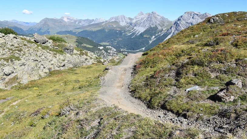 Ein Mountainbiker verletzt sich bei einem Sturz in Arosa mittelschwer.