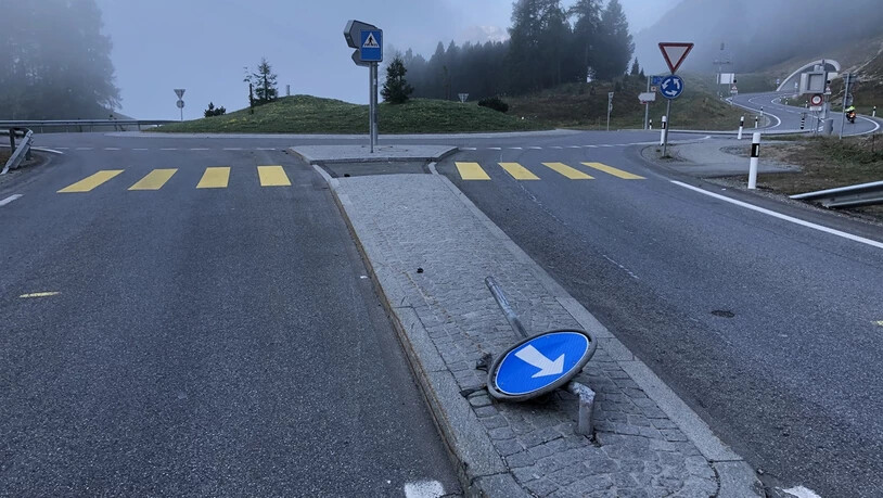 An diesem Kreisel kam es zum Unfall.