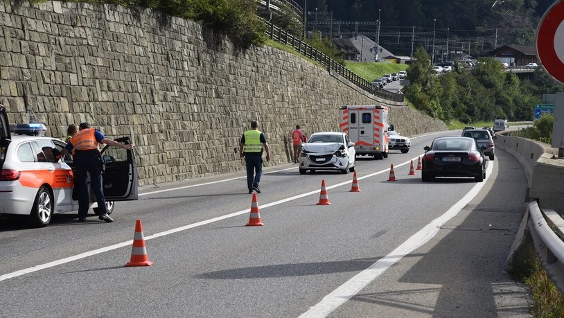 In Domat/Ems kam es zu einem Auffahrunfall.