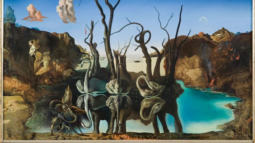 "Cygnes se reflétants en éléphants" (1937) von Salvador Dalí.