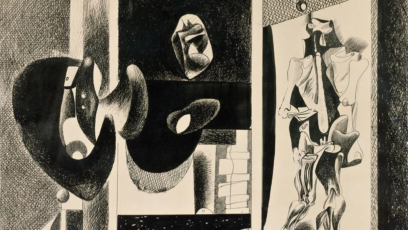 Das Werk "Untitled" (1931-1933) von Arshile Gorky ist Teil der Ausstellung "Picasso-Gorky-Warhol" im Kunsthaus Zürich. Sie dauert vom 20. September 2019 bis 5. Januar 2020.