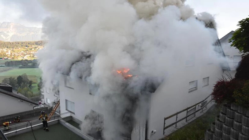 Am Sonntag brannte in Schaanwald ein Mehrfamilienhaus.