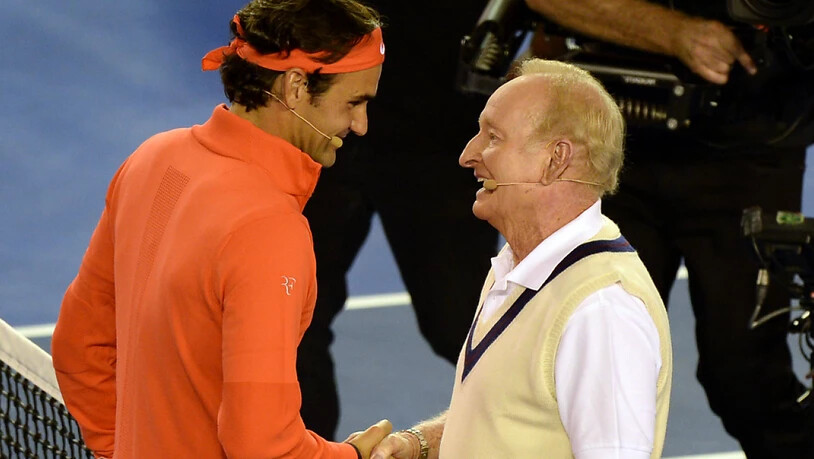 2014 spielten Roger Federer und Rod Laver bei einer Benefiz-Gala zusammen in der Rod Laver Arena in Melbourne