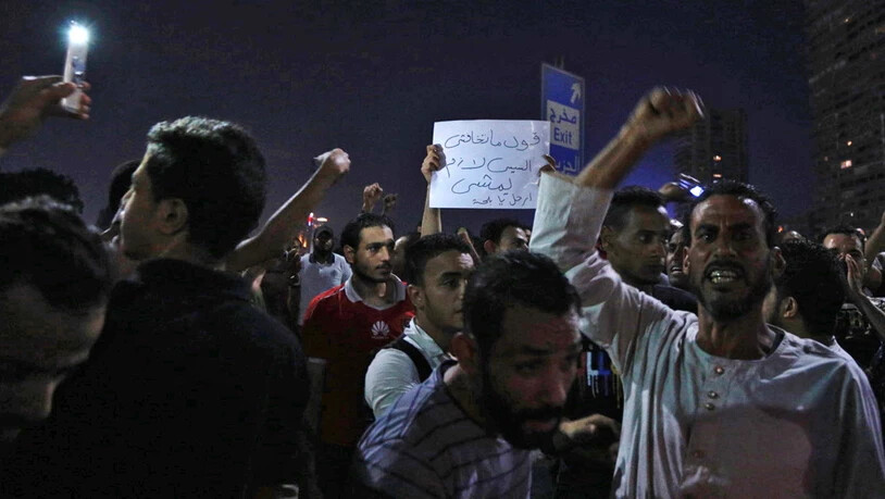 Teilnehmer an Anti-Regierungskundgebung in der ägyptischen Hauptstadt Kairo.