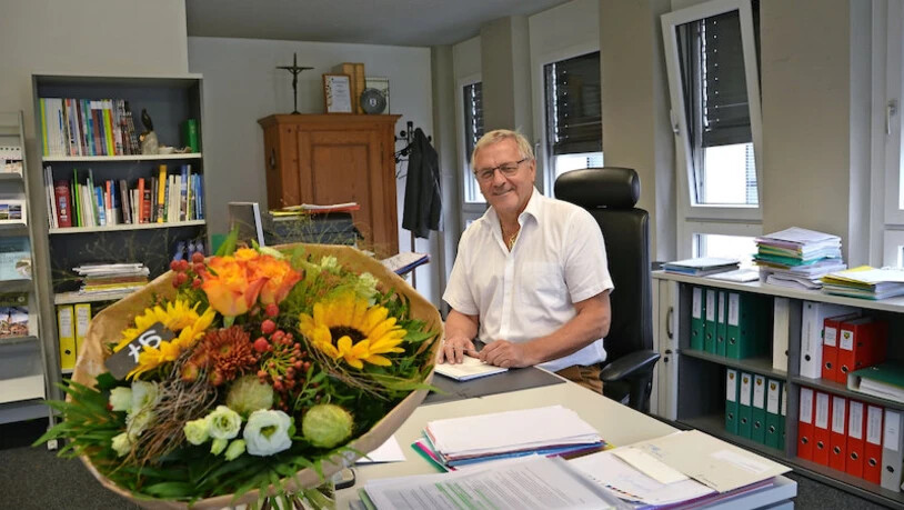 Letzter Tag im Büro: Nach 13 Jahren im Amt wird Gemeindepräsident Josef Blöchlinger den Ruhestand geniessen.Bild Ramona Nock