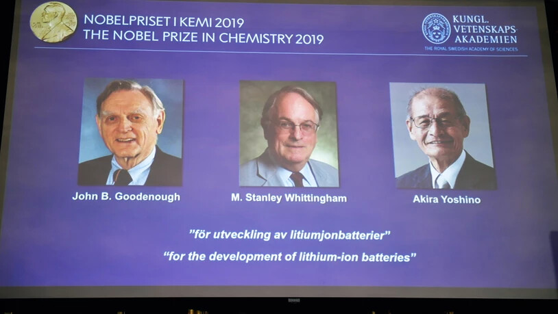John B. Goodenough, M. Stanley Whittingham, and Akira Yoshino teilen sich den Nobelpreis für Chemie 2019.