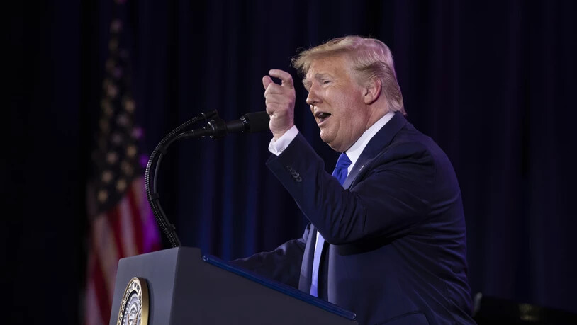 "Schnelle, starke und harte Wirtschaftssanktionen": US-Präsident Donald Trump bei einer Rede in Washington.
