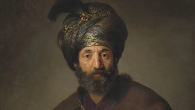 Rembrandt und Werkstatt: "Mann in orientalischem Kostüm" (um 1635).
