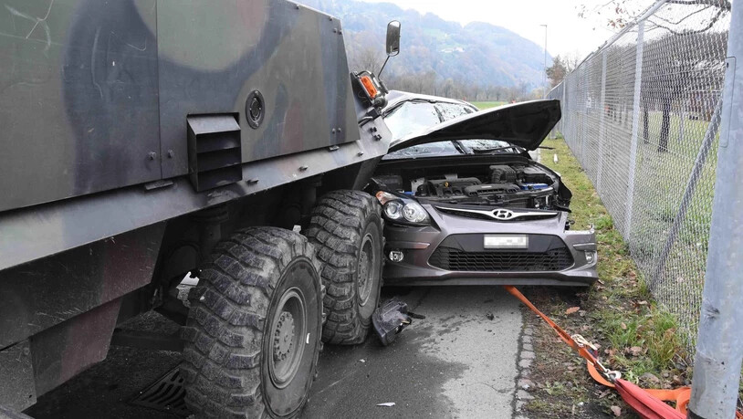 Die Unfallstelle in Mels.