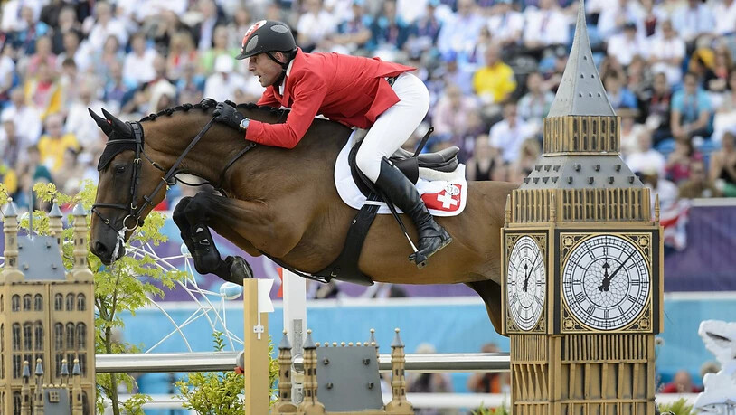 Paul Estermann mit seinem Pferd "Castlefield Eclipse" an den Olympischen Spielen in London.