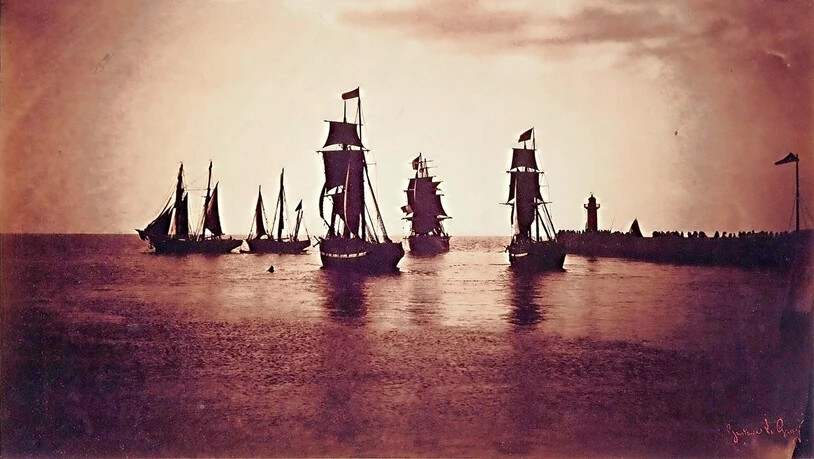 Das Tor zur Welt: Schiffe verlassen um 1856 den Hafen von Le Havre.