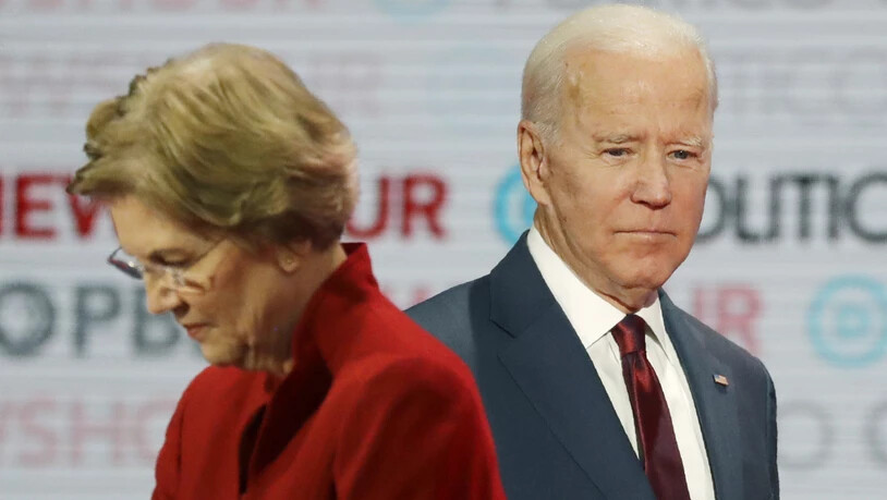 TV-Debatte der demokratischen US-Präsidentschaftsanwärter: Senatorin Elizabeth Warren und der frühere Vizepräsident Joe Biden.
