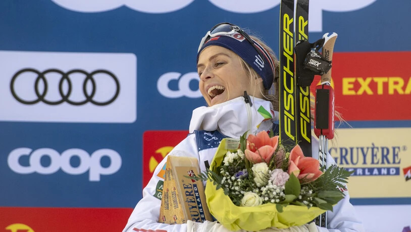 Die strahlende Siegerin Therese Johaug