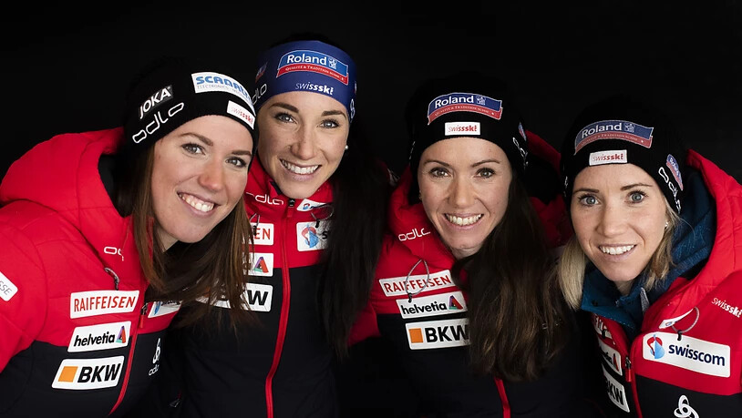 Eine verschworene Gemeinschaft: die Schweizer Frauenstaffel mit (v.l.) Lena Häcki sowie Aita, Selina und Elisa Gasparin